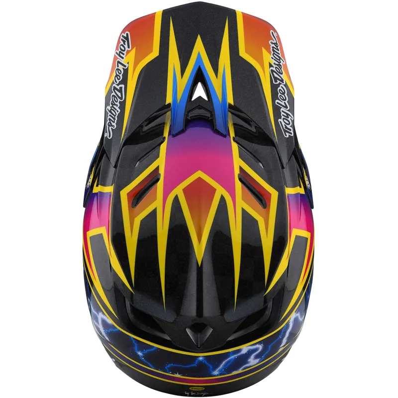 Troy Lee Designs D4 Carbon Full Face MIPS MTB Helmet Lightning/Black-6